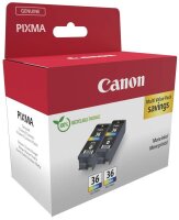 Canon CLI-36 Twin-Pack color Druckerpatronen, 2er-Set