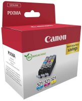 Canon CLI-521 C/M/Y cyan, magenta, gelb Druckerpatronen,...