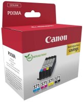 Canon CLI-571 BK/C/M/Y schwarz, cyan, magenta, gelb...