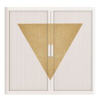 PAPERFLOW easyOffice Classic Chic Rollladenschrank 61360 2 Fachböden 110,0 x 41,5 x 104,0 cm