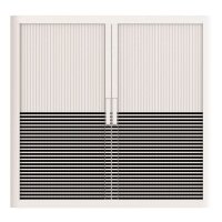 PAPERFLOW easyOffice Black & White Rollladenschrank 62336 2 Fachböden 110,0 x 41,5 x 104,0 cm