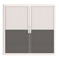 PAPERFLOW easyOffice Black & White Rollladenschrank 62336 2 Fachböden 110,0 x 41,5 x 104,0 cm