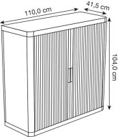 PAPERFLOW easyOffice Black & White Rollladenschrank...