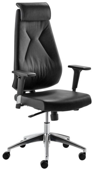 Mayer Bürostuhl myBESTMIND, 2462 Leder schwarz, Gestell alu