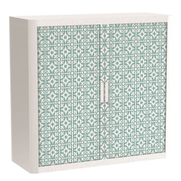 PAPERFLOW easyOffice Vintage Rollladenschrank 60836 2 Fachböden 110,0 x 41,5 x 104,0 cm