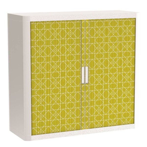 PAPERFLOW easyOffice Vintage Rollladenschrank 60852 2 Fachböden 110,0 x 41,5 x 104,0 cm
