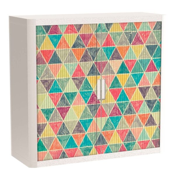 PAPERFLOW easyOffice Vintage Rollladenschrank 62352 2 Fachböden 110,0 x 41,5 x 104,0 cm