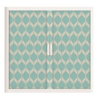 PAPERFLOW easyOffice Vintage Rollladenschrank 60868 2 Fachböden 110,0 x 41,5 x 104,0 cm