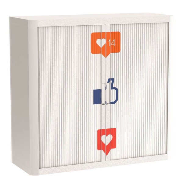 PAPERFLOW easyOffice Business Rollladenschrank 62272 2 Fachböden 110,0 x 41,5 x 104,0 cm