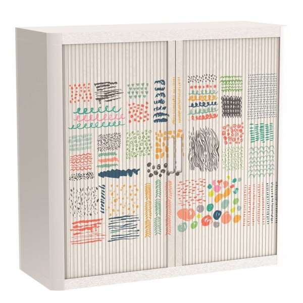PAPERFLOW easyOffice Colour Rollladenschrank 61086 2 Fachböden 110,0 x 41,5 x 104,0 cm