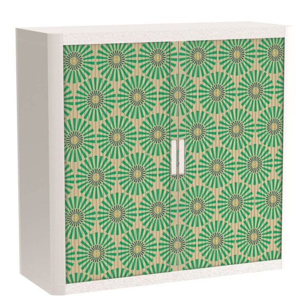 PAPERFLOW easyOffice Vintage Rollladenschrank 60804 2 Fachböden 110,0 x 41,5 x 104,0 cm