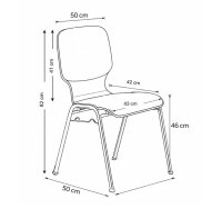 Mayer Stapelstuhl myDARIO 211604 01 26 396 blau Stoff, 1 St.