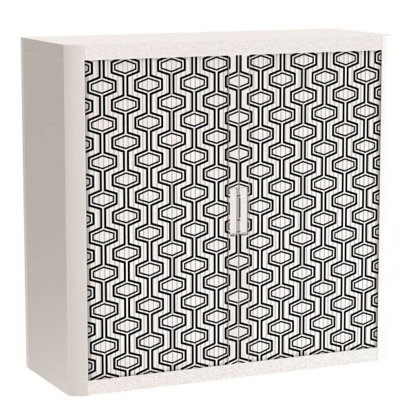 PAPERFLOW easyOffice Vintage Rollladenschrank 60900 2 Fachböden 110,0 x 41,5 x 104,0 cm