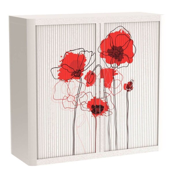 PAPERFLOW easyOffice Garden Factory Rollladenschrank 61146 2 Fachböden 110,0 x 41,5 x 104,0 cm