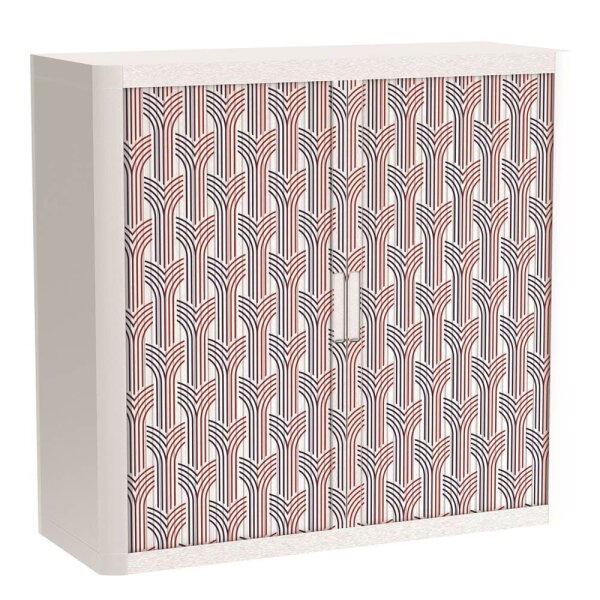PAPERFLOW easyOffice Vintage Rollladenschrank 60980 2 Fachböden 110,0 x 41,5 x 104,0 cm