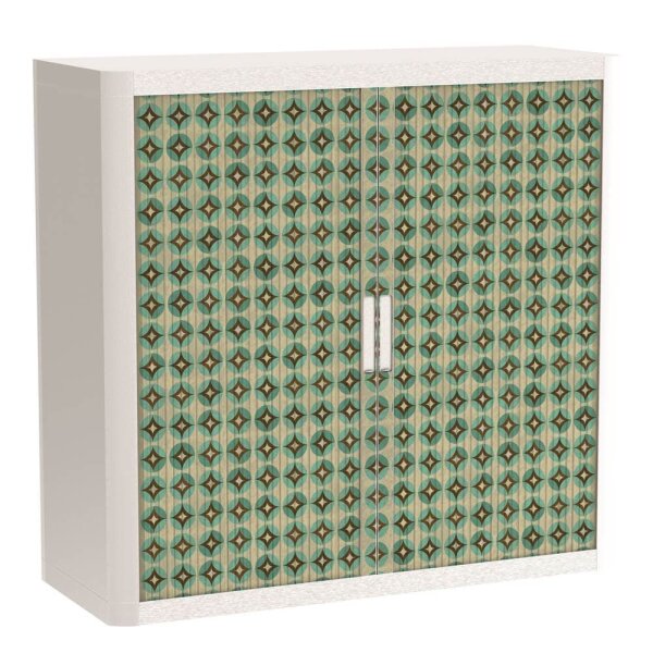 PAPERFLOW easyOffice Vintage Rollladenschrank 60884 2 Fachböden 110,0 x 41,5 x 104,0 cm