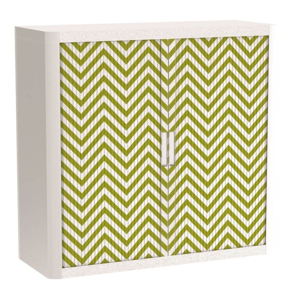 PAPERFLOW easyOffice Vintage Rollladenschrank 60916 2 Fachböden 110,0 x 41,5 x 104,0 cm
