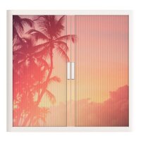 PAPERFLOW easyOffice Tropical Rollladenschrank 61290 2 Fachböden 110,0 x 41,5 x 104,0 cm