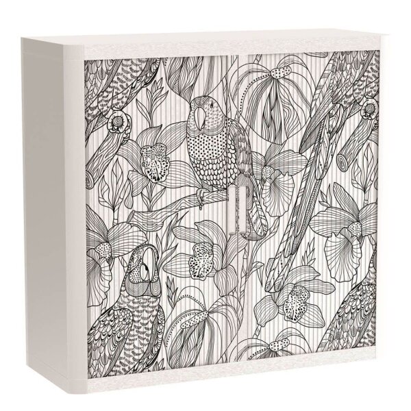 PAPERFLOW easyOffice Tropical Rollladenschrank 62464 2 Fachböden 110,0 x 41,5 x 104,0 cm