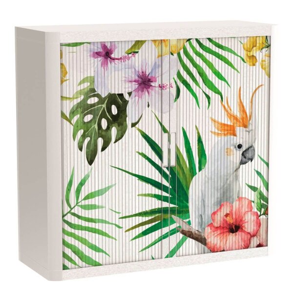 PAPERFLOW easyOffice Tropical Rollladenschrank 60660 2 Fachböden 110,0 x 41,5 x 104,0 cm