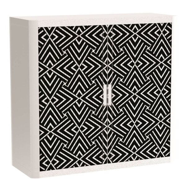 PAPERFLOW easyOffice Black & White Rollladenschrank 60532 2 Fachböden 110,0 x 41,5 x 104,0 cm