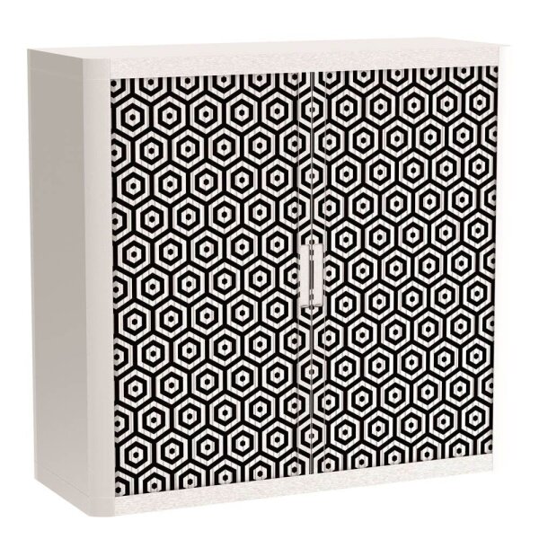 PAPERFLOW easyOffice Black & White Rollladenschrank 60404 2 Fachböden 110,0 x 41,5 x 104,0 cm