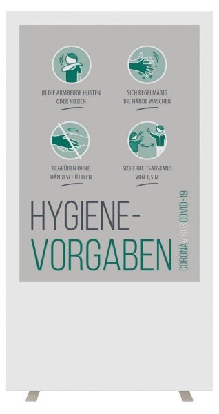 PAPERFLOW Trennwand easyScreen, Hygiene-Vorgaben weiß 94,0 x 174,0 cm, 1 St.