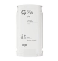 HP 738(498N5A) cyan Druckerpatrone