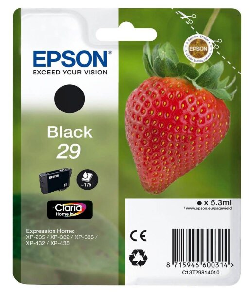 EPSON 29 / T2981 (Erdbeere) schwarz Druckerpatrone