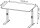GERMANIA DOWNEY höhenverstellbarer Schreibtisch grafit rechteckig, C-Fuß-Gestell weiß 120,0 x 80,0 cm