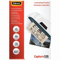 Fellowes Laminierfolien Capture125 matt für A4 125...