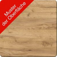 GERMANIA DOWNEY höhenverstellbarer Schreibtisch navarra-eiche rechteckig, C-Fuß-Gestell schwarz 160,0 x 80,0 cm