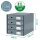 LEITZ Schubladenbox Click & Store  blau 60490036, DIN A4 mit 4 Schubladen, 1 St.