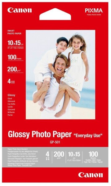Canon Fotopapier GP-501 10,0 x 15,0 cm hochglänzend 200 g/qm 100 Blatt