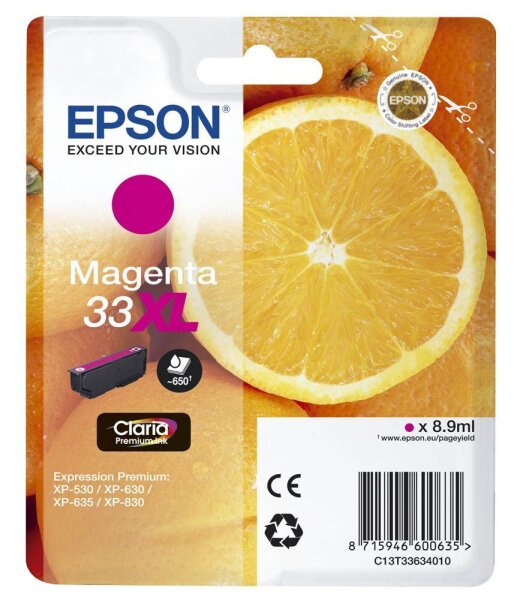EPSON 33XL / T3363XL (Orangen) magenta Druckerpatrone