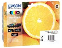 EPSON 33 / T3337 (Orangen) schwarz, cyan, magenta, gelb,...