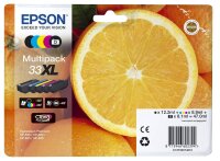 EPSON 33XL / T3357XL (Orangen) schwarz, cyan, magenta,...