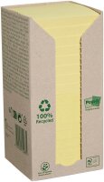 Post-it® Recycling Notes Haftnotizen 654-1T gelb, 16...