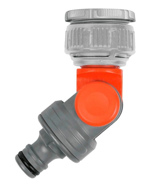 GARDENA Gartenschlauchverbinder Winkelhahnstück 2999-20, 26,5 mm (G 3/4 Zoll), 33,3 mm (G 1 Zoll) Gewinde, 1 St.