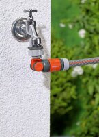 GARDENA Gartenschlauchverbinder Winkelhahnstück 2999-20, 26,5 mm (G 3/4 Zoll), 33,3 mm (G 1 Zoll) Gewinde, 1 St.