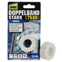 UHU STARK INNEN 75KG doppelseitiges Klebeband 19,0 mm x...