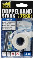 UHU STARK INNEN 75KG doppelseitiges Klebeband 19,0 mm x...