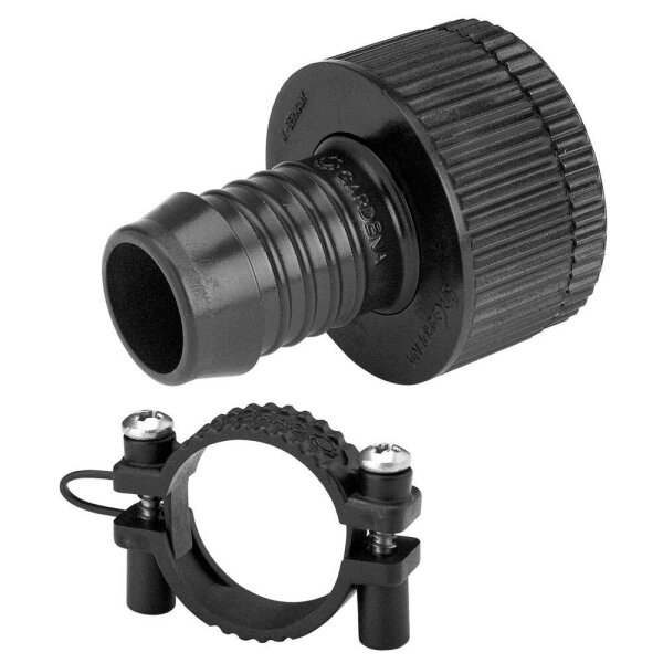 GARDENA Gartenschlauchverbinder Sprinklersystem 1513-20 19 mm (3/4 Zoll) Wasseranschluss, 26,5 mm (G 3/4 Zoll), 33,3 mm (G 1 Zoll) Gewinde, 1 St.