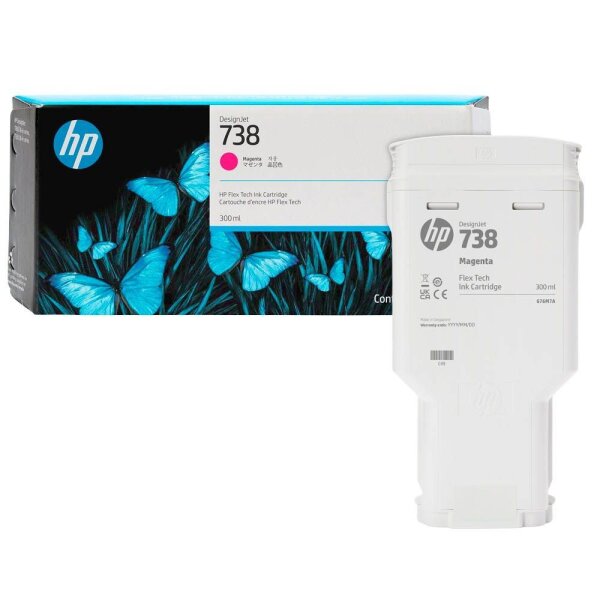 HP 738(676M7A) magenta Druckerpatrone