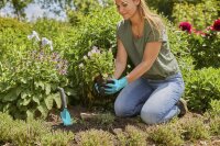 GARDENA Gartenhandschuhe 42% Polyester, 55% Nitril, 3% Elasthan, Nitrilbeschichtung der Handflächen blau Größe 10, 1 Paar