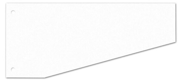 Wekre Trennstreifen Trapez weiß, 190 g/qm Karton 24,0 x 10,5 / 6,0 cm, 100 St.