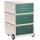 PAPERFLOW easyBox Vintage Rollcontainer weiß, bunt 62375 4 Auszüge 39,0 x 43,6 x 64,2 cm