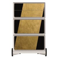 PAPERFLOW easyBox Classic Chic Rollcontainer weiß, bunt 61383 4 Auszüge 39,0 x 43,6 x 64,2 cm
