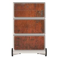 PAPERFLOW easyBox Industrial Rollcontainer weiß, bunt 61767 4 Auszüge 39,0 x 43,6 x 64,2 cm