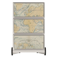 PAPERFLOW easyBox Vintage Rollcontainer weiß, bunt 61340 4 Auszüge 39,0 x 43,6 x 64,2 cm